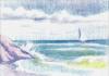 Si të vizatoni një plazh me laps hap pas hapi Vizatoni detin dhe plazhin me laps